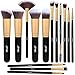 JPNK Synthetic Makeup Brush Set Cosmetics Foundation Blending Blush Eyeliner Face Powder Brush Makeup Brush Kit (Golden)