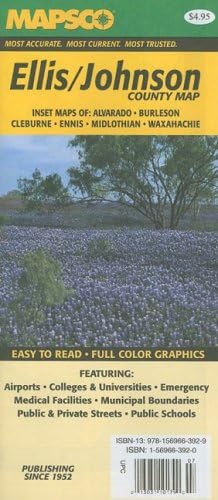 Mapsco Ellis/Johnson County Map: Inset Maps Of: Alvarado, Burleson, Cleburne, Ennis, Midlothian, Waxahachie Map โ February 1, 2007