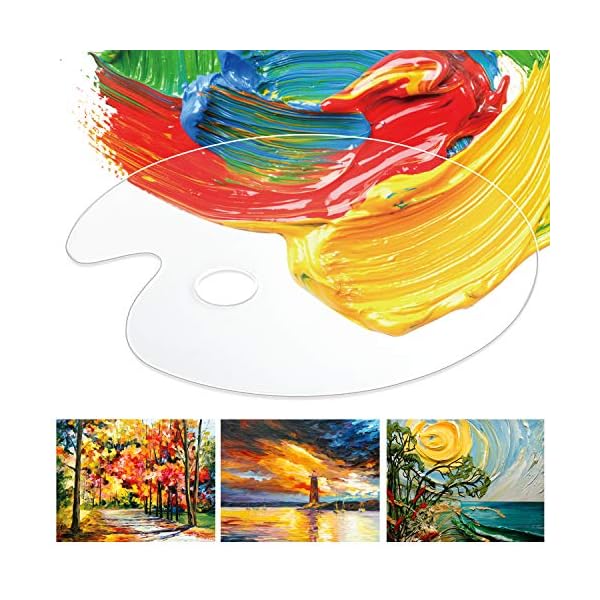 Clear Plastic Paint Palettes Big Size NonStick Acrylic Palette Oval