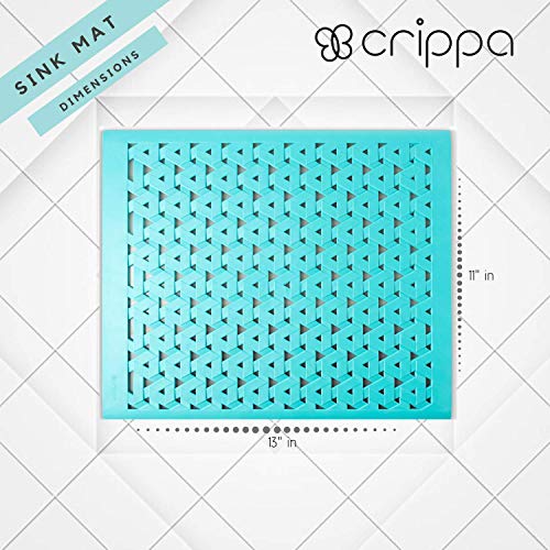 Crippa Kitchen Sink Protector Mat Set of 2 Sink Mats for Porcelain