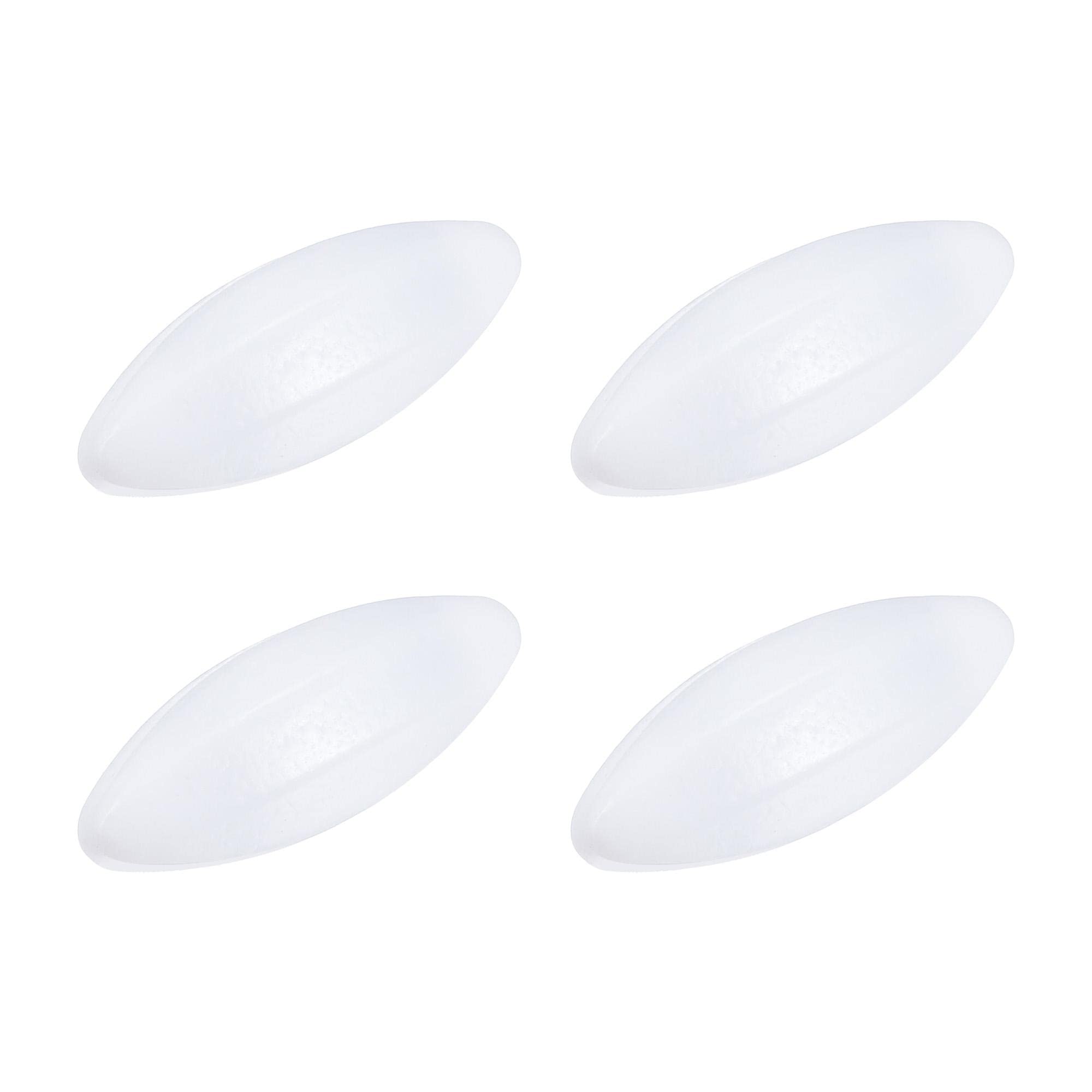 sourcing map Magnetic Stirrer Mixer Stir Bar Rod 25mm(0.98") Olive Shape PTFE Coating Magnet White for Laboratory Pack of 4
