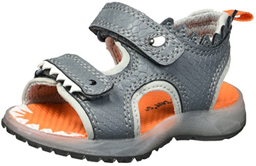 Carter s boys  funny light sandal, grey, 7 m us toddler
