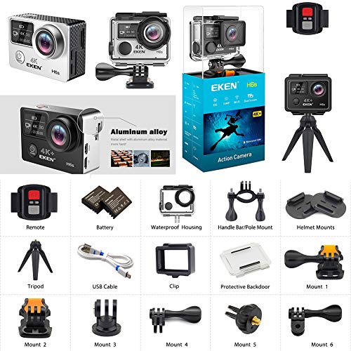 DU Action Kameras 4K WiFi 170° Weitwinkel Wasserdicht 32M Unterwasserkamera Ultra Full HD Sport Action Kamera… – Bild 8