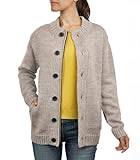 Womens Zip and Button Everyday Pure Wool Cardigan