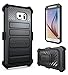 Galaxy S6 Case, CINEYO(TM) Heavy Duty Belt Clip Holster Case for Samsung Galaxy S6 Full-Body Rugged Hybrid Protective Cover with Swivel Belt Clip (Samsung Galaxy S6 case Black) (Black)