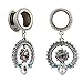 KUBOOZ Fashion Opal Dangle Pendant Ear Piercings Jewelry Stainless Steel Flare Ear Plugs Tunnels Gauges