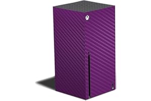 MIGHTY SKINS MightySkins Carbon Fiber Skin Compatible with Xbox Series X - Solid Purple | Protective, Durable Textured Carbon Fiber Finish | Easy to Apply and Change Styles | Made in The USA