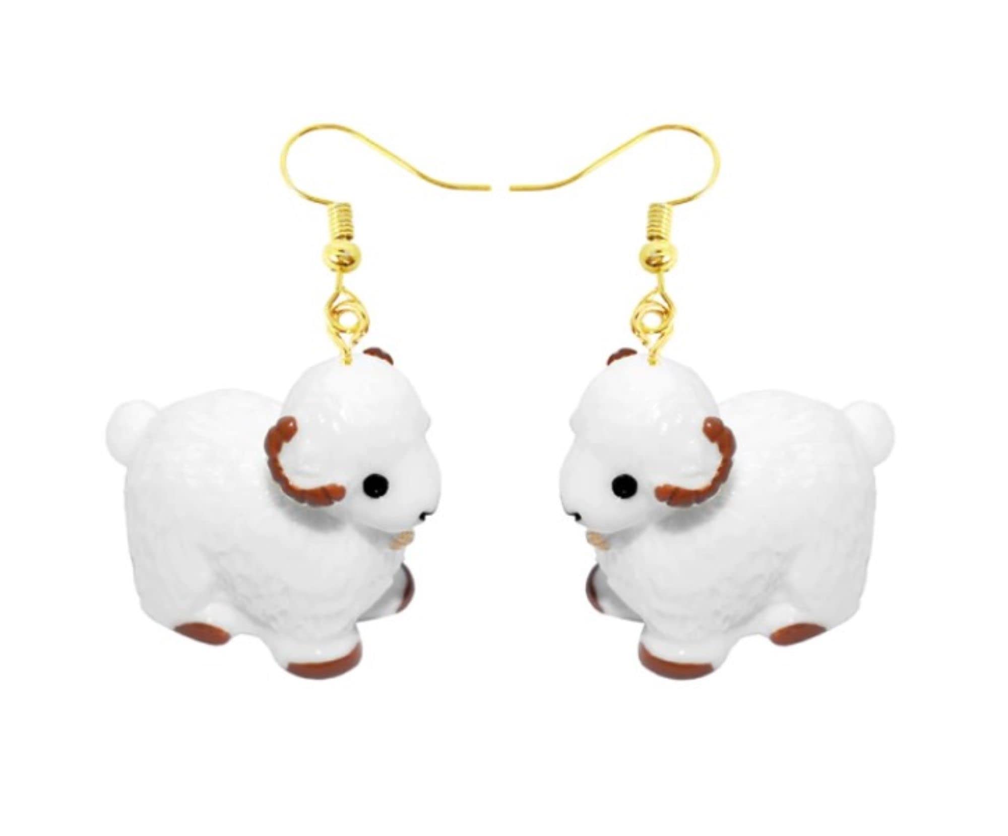 Sheep Earrings, Easter Gifts for Her, Farm Animal, Aries Jewellery in a Gift Bag