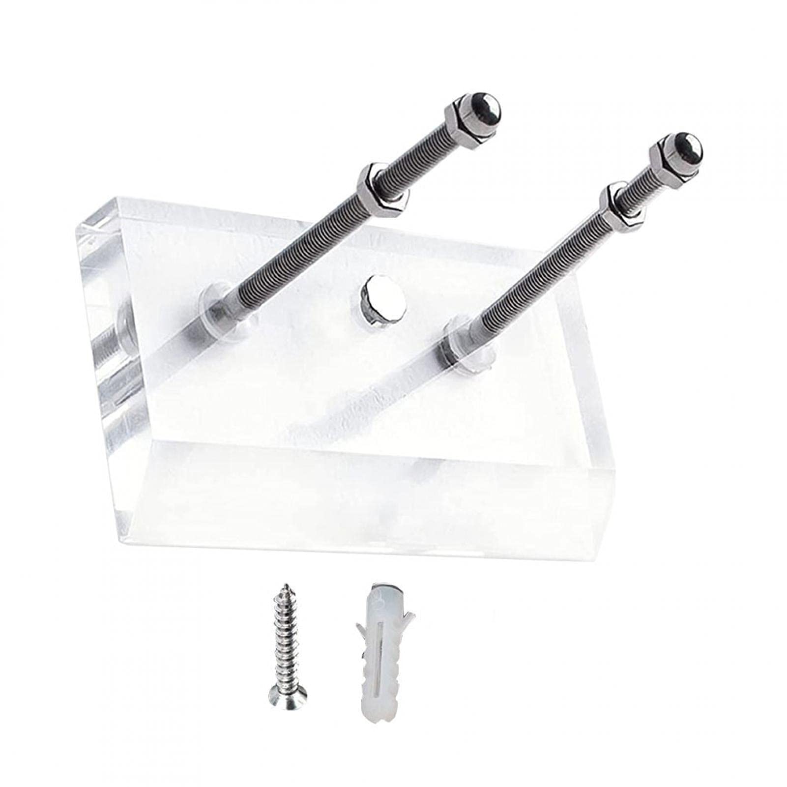 GeKLok Skateboard Wall Hanger, Transparent Acrylic Deck Wall Mount Hanger Rack Skateboard Wall Rack Storage, Display Rack for Skateboard longboard (Clear)