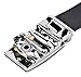 Men's Genuine Leather 35 mm Wide Adjustable Strap Dress Belt, with Automatic Ratchet Removable Gold Buckle