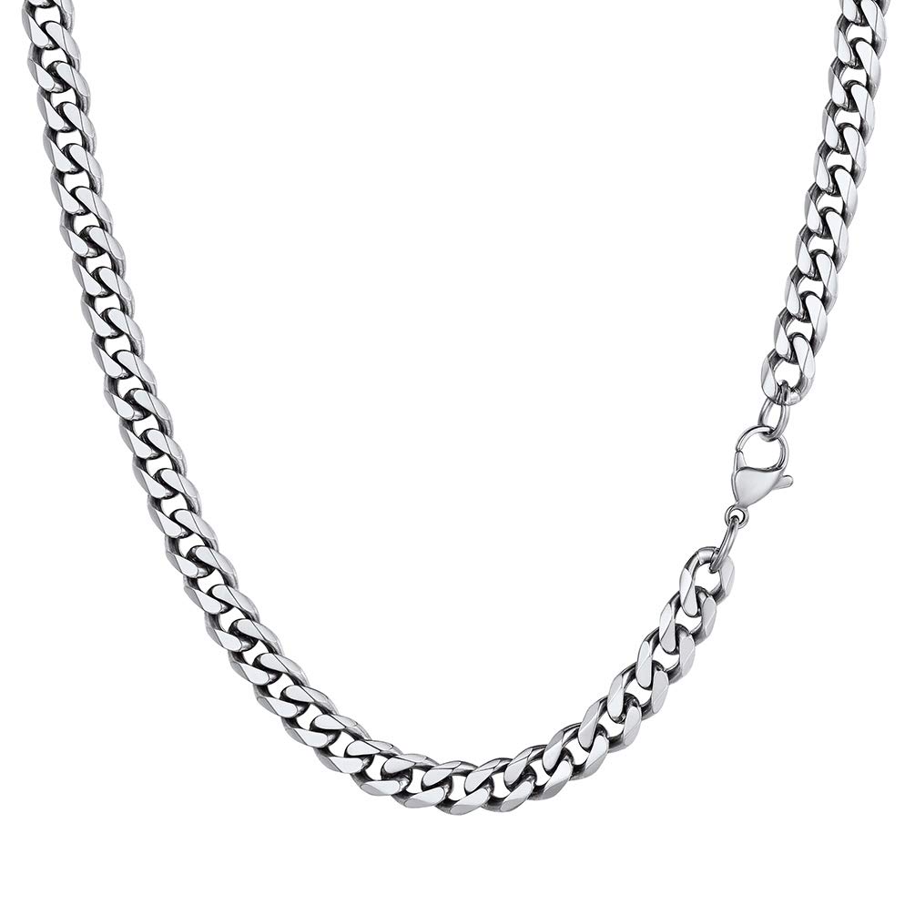 PROSTEEL Cuban Chain for Men and Women Stainless Steel Neck Chain 6mm 20 inch Luxury Jewelry Male Necklace