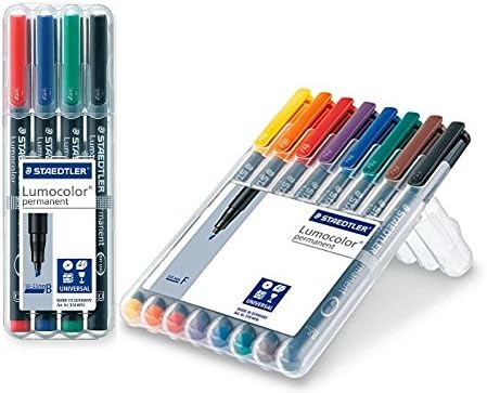 Lumocolor Permanent Marker Set: Set Includes Lumocolor Permanent Marker(4, Broad Tip, Assorted Color) and Lumocolor Permanent Marker(8, Fine Tip, Assorted Color)
