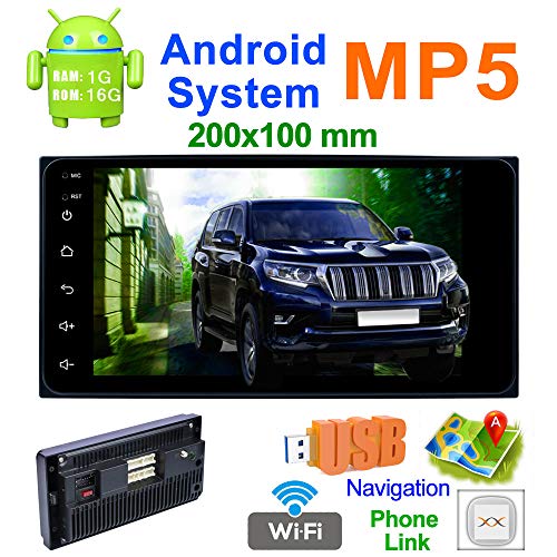 Double Din Car Radio Receiver, Android 8.1 Touchscreen Car Stereo Head Unit, Support Bluetooth Android&iOS Mirror Link DVR Input AM&FM, Built-in WiFi and GPS Navigation for Toyota - Thumbnail 2