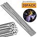Aluminum Welding Rods, EEEKit 20-Pack Universal Low Temperature Aluminum Welding Cored Wire for Electric Power, Chemistry, Food, Silver 2mm330mm