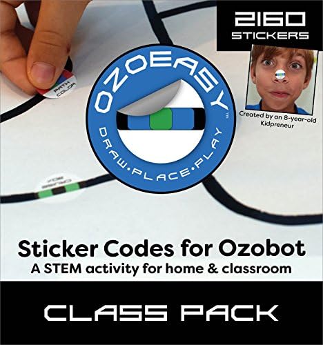 Ozoeasy Sticker Codes (Classroom Pack) for use with Ozobot
