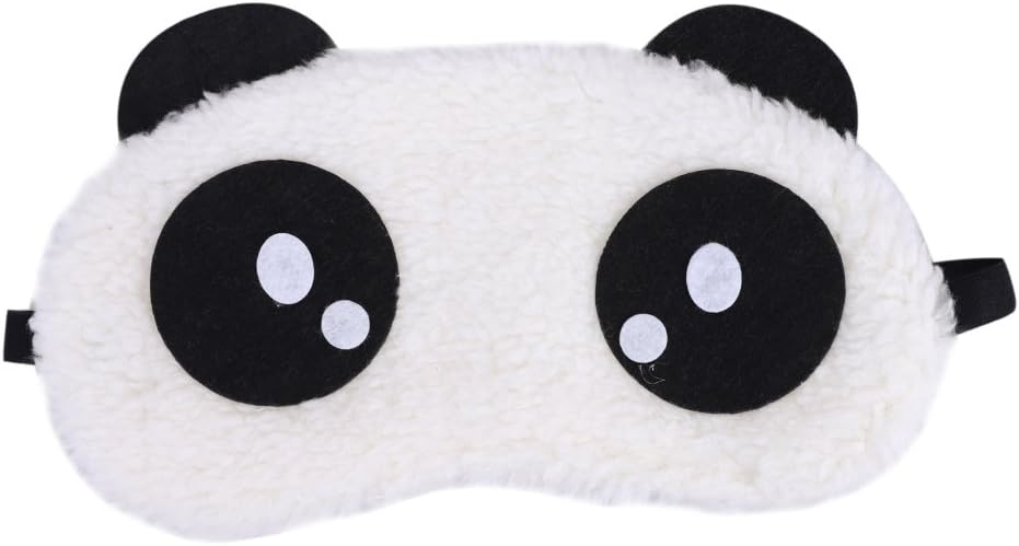 Cute Panda Sleep Eye Mask Sleep Mask for Nap Travel Blindfold Eyeshade for Sleep Lovely Soft Eyepatch for Girls Kids with Strap Adjustable Blindfold 1 Pack Good Night for Ladies Valentine Gift