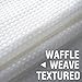 jinchan Fabric Shower Curtain White Shower Curtains Set for Bathroom Decor Waffle Weave Pattern 70x72 inches Long Bath Curtains for Hotel Waterproof with Curtain Hooks 1 Panel