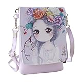 Girls Leather CrossBody Bag Mini Shoulder Bags Fashionable Casual Handbags for Women F by TOPUNDER
