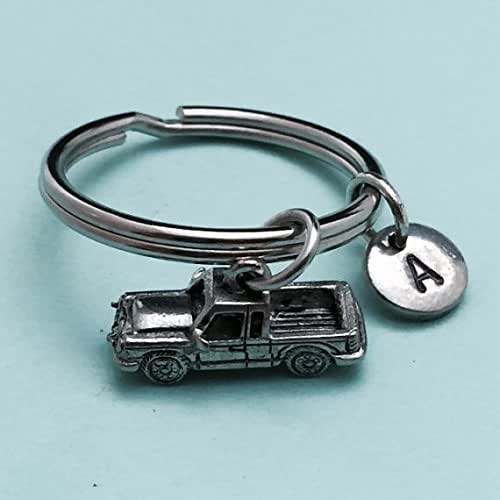 Truck keychain, truck charm, automobile keychain