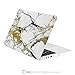 TopCase 2 in 1 Retina 13-Inch White/Gold Marble Rubberized Hard Case and Keyboard Cover for MacBook Pro 13