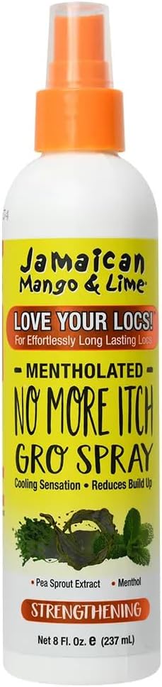 Jamaican Mango & Lime Max Relief No Itch Spray Mentholated 8oz Scalp Hair