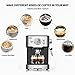 Espresso Machines 15 Bar Fast Heating Coffee Machine with Milk Frother Wand for Espresso, Cappuccino, Latte and Mocha, 1.5L Removable Water Tank, Double Temperature Control System, Sliver, 1350W