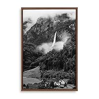 Framed Canvas Wall Art Waterfall Canvas Prints Home Artwork Decoration for Living Room,Bedroom - 16x24 inches