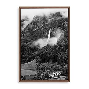Framed Waterfall Home Artwork for Living Room Bedroom
