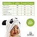 Hooded Baby Towel and Washcloth - Soft and Snuggly to Keep Your Child Warm - Made from Fast Drying Bamboo - Adorable Extra Large Towels with Hood for Newborns, Infants, Kids - Includes Laundry Bag