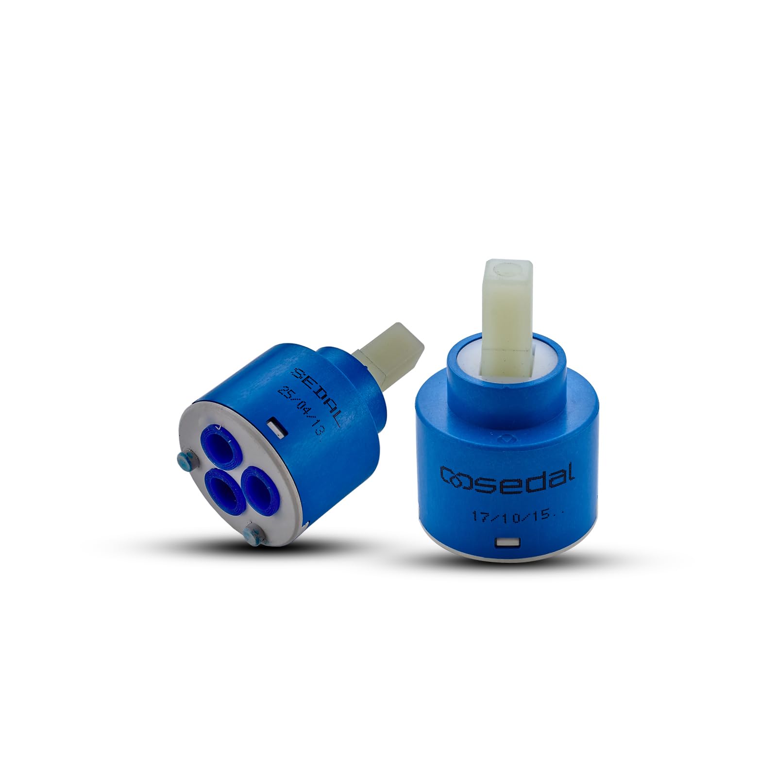 KEOKBON 40mm Tap Cartridge, 1PC Ceramic Faucet Cartridge, Ceramic Disc Cartridg Valve, Mix Tap Inner Cartridge Replacement for Kitchen Faucet, with Cartridge Base