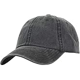 The Vintage Year Plain Washed Cotton Adjustable 6 Panel Dad Hat Baseball Cap
