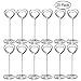 Table Number Card Holders Place Card Holder, 25 Pack Picture Holders for Tables, Heart Shape Photo Number Stands Menu Paper Card Clips for Wedding Party, Office, Restaurant (Silver)