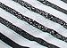 Flowertree Women's Waterproof Canvas PVC Coated Lunch Tote Bag Black & White Stripes +Box Package
