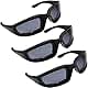 3 Pair Motorcycle Riding Glasses for Half Helmet 3 Pairs Clear Glasses