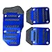 Fochutech 3 Pcs Nonslip Pedal Foot Brake Accelerator Cover Set for Car Auto Vehicle MT Aluminium (Blue)