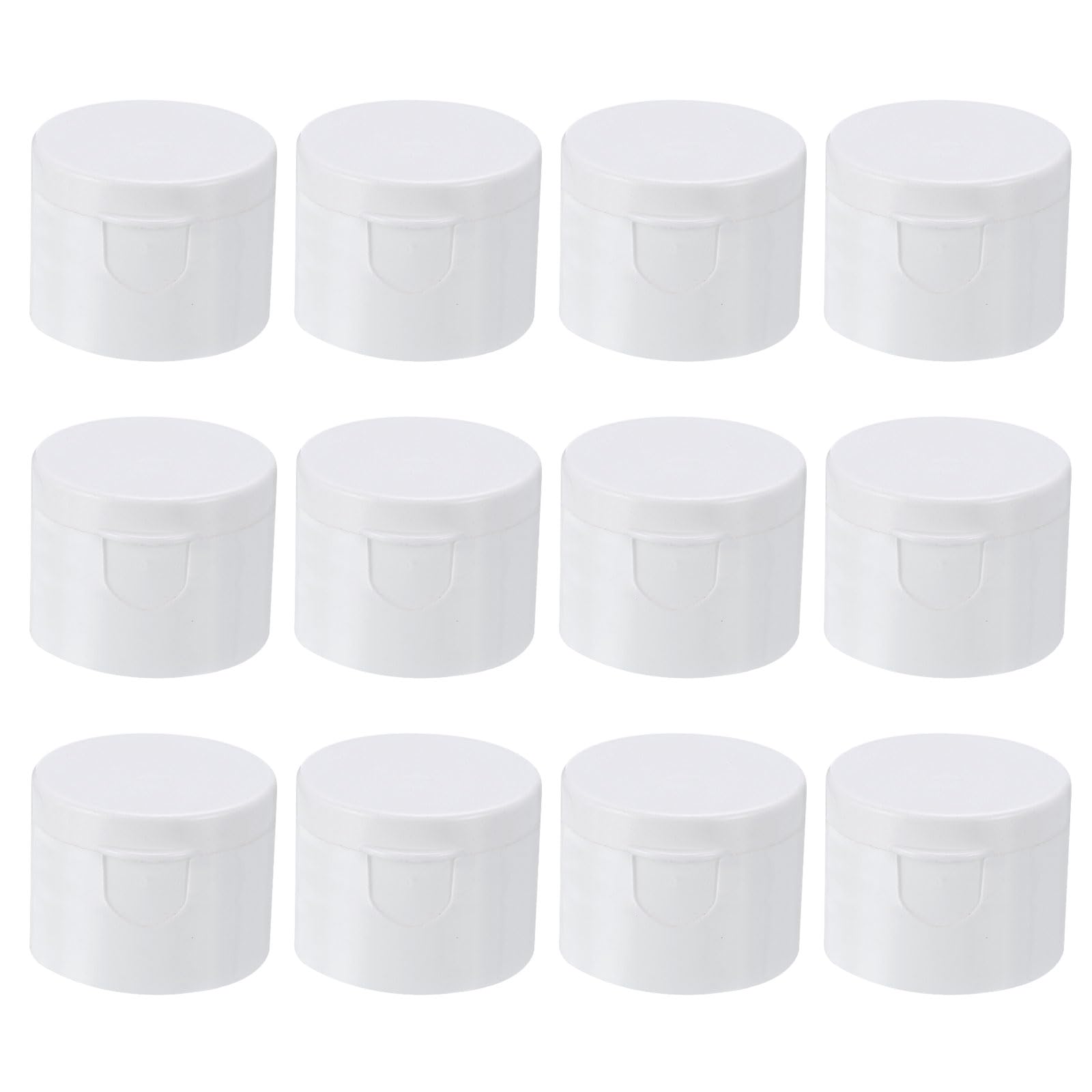 Photo 1 of PATIKIL 28/410 Replacement Flip Caps, 12Pcs Inner Dia 1.1" Plastic Reusable Non-Spill Bottle Lid for Paint Dispensing Squeeze Shampoo Drinking Bottles, White