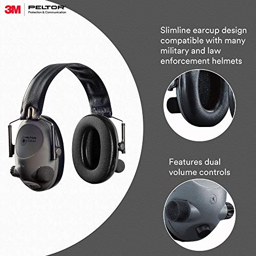 3M Peltor Tactical 6S Slim Line Electronic Headset, Hearing Protection