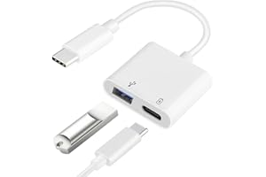 AZDDUR USB C OTG Adapter with Power, 2 in 1 USB C to USB Female with 60W PD Charging Adapter Compatible with iPhone 15/15Pro, iPad Pro, Galaxy S24/S23/S22/S21, Pixel 8/7/6, Google Chromecast with Google TV