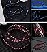 Lightning Cables,AoLiPlus 2Pack Visible Flowing EL Light LED Charging Cords Sync Data Cord for iPhone 7/7 Plus/ 6/ 6 Plus/ 6s/ 6s Plus /5/5s/SE iPad/iPod/Beats Pill+ and More 3ft(Blue&Red)