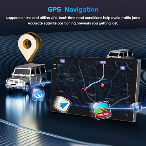 Inefala 4+64G Radio for BMW E46 1999-2005 Android 15 mit 9'' In-Cell Screen with Wireless Carplay and Android Auto Mirror Link Radio FM/RDS GPS WiFi Bluetooth SWC Reverse Camera