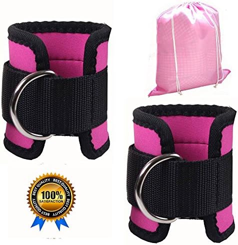 Styleincart Ankle Straps - Adjustable Fit Ankle Cuff Strap for Cable Machines - Butt and Leg Weights Exercises - Men &amp; Women Leg Straps for Gym Fitness(Pack of 2) (Pink)