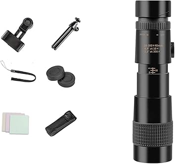 Amazon.com: 4K 300X Telescope 10-300X40mm with Holder, High Definition Zoom Monocular  Telescope for Phone-Black-5 PCS: Home Improvement