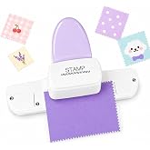 Stamp Punch, Raffle Ticket Making Puncher, Cute Stamp Cutter for Scrapbook Paper Crafts, Purple