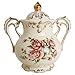 YALONG Rose Tea Set, Ivory China Porcelain Teapot Set of 15 Pieces Include Tea Cups and Saucer, Creamer and Sugar Set and Teapot for Adults,Wedding,Tea Party, Evening Dinner for Gift