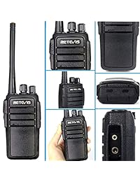 Retevis RT21 Walkie Talkies Recargable de 16 canales Radios de 2 vías sin licencia de FRS (paquete de 4)