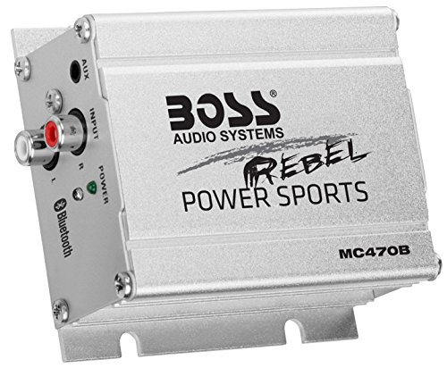 BOSS Audio MC470B Speaker / Amplifier Sound System, Weatherproof Speakers, Bluetooth Amplifier, Inline Volume Control, Ideal For Motorcycles/ATV and 12 Volt Applications