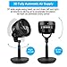 GOODNEW Air Circulator Fan, Environmental Pedestal Fan with 3 Modes, 4 Variable Speed Control, 3D Oscillating Movement, 7h Timer (Big Black)