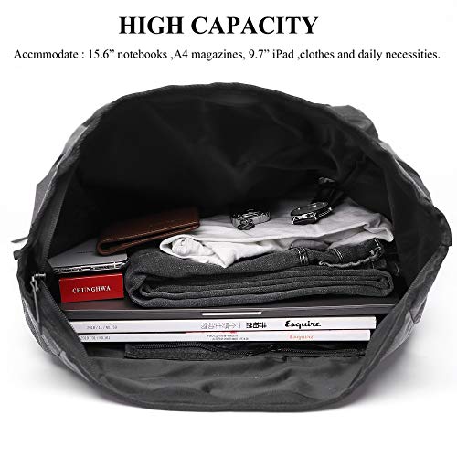 BISON SPIRIT Laptop-Rucksack Herren Damen Roll Top Wasserdichter Wanderrucksack