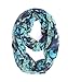 Lucky Leaf Women Lightweight Cozy Infinity Loop Scarf with Various Artist Print (Navy Green)
