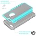 Tekcoo for iPhone 5C Case, [Tmajor Series] [Turquoise/Grey] Shock Absorbing Hybrid Impact Defender Rugged Slim Case Cover Shell for iPhone 5C Hard Plastic Outer Rubber Silicone Inner